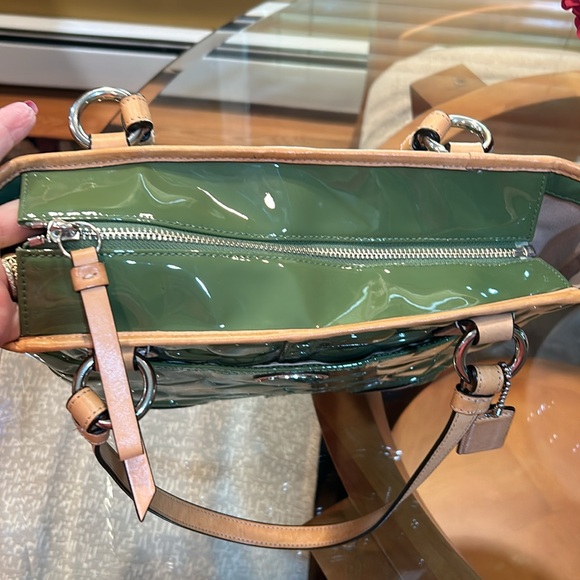 Coach Medium Patent Leather Tote Bag - Picture 8 of 16